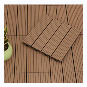 Outdoor Modern WPC Interlocking DIY Deck Tiles 300*300mm Decking Floor Tiles